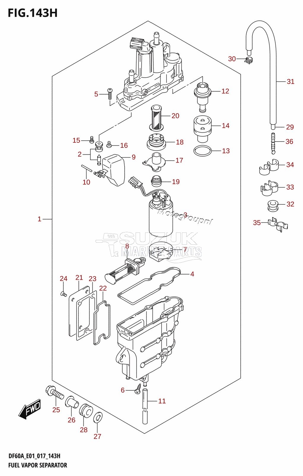 FUEL VAPOR SEPARATOR (DF60A:E40)