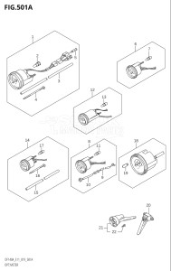 11503F-910001 (2019) 115hp E11 E40-Gen. Export 1-and 2 (DF115AT) DF115A drawing OPT:METER (E11)