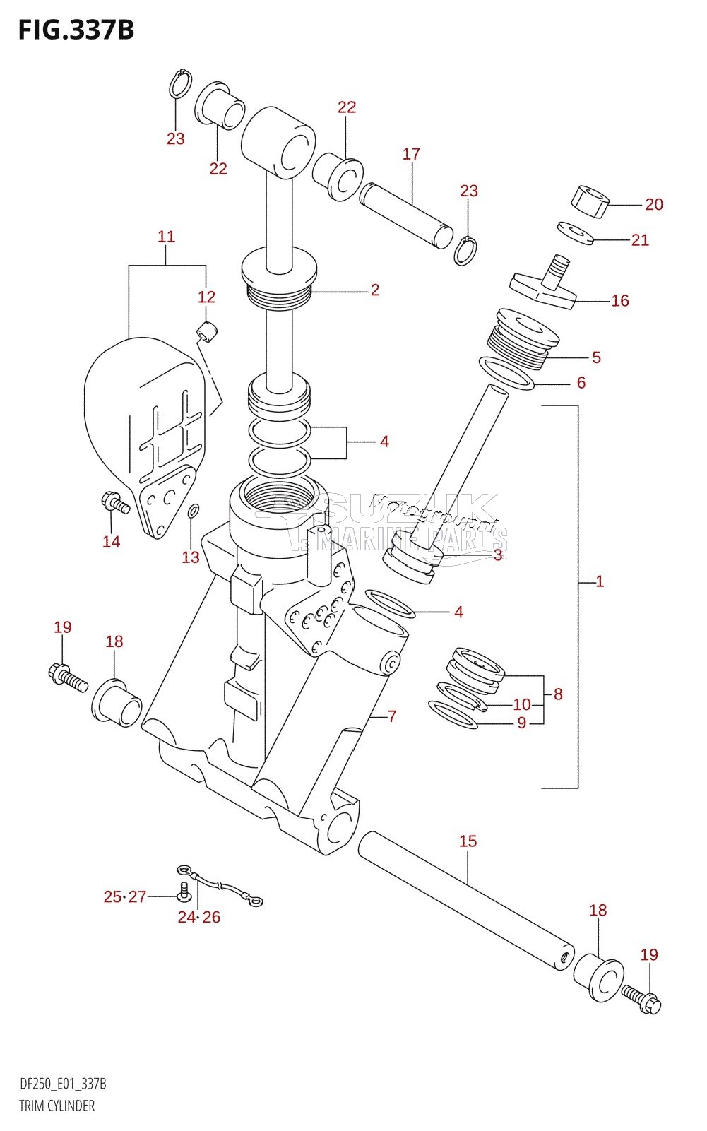 TRIM CYLINDER (L-TRANSOM)