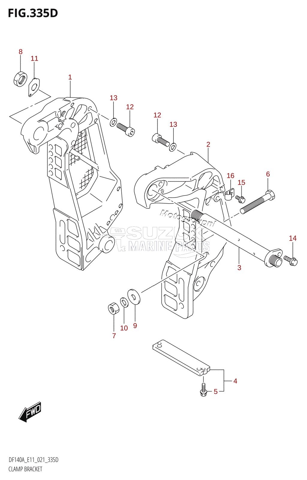 CLAMP BRACKET (DF115AT:E40,DF115AZ:E40)