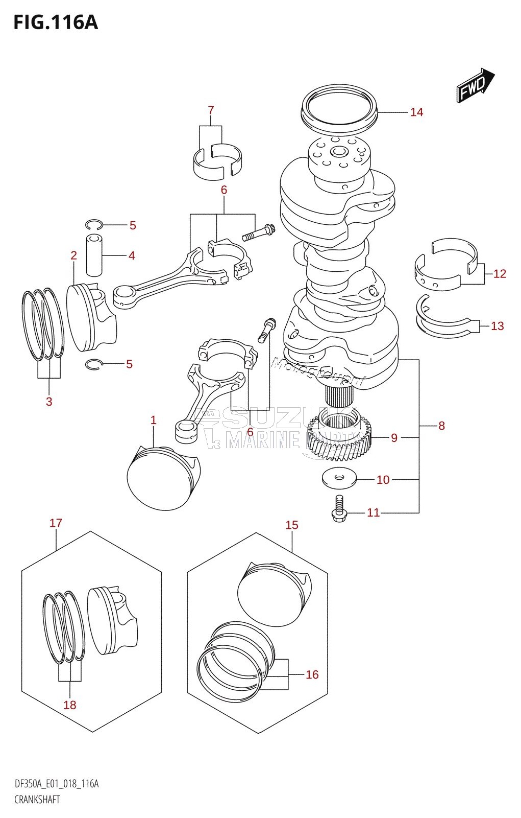 CRANKSHAFT (DF350A)