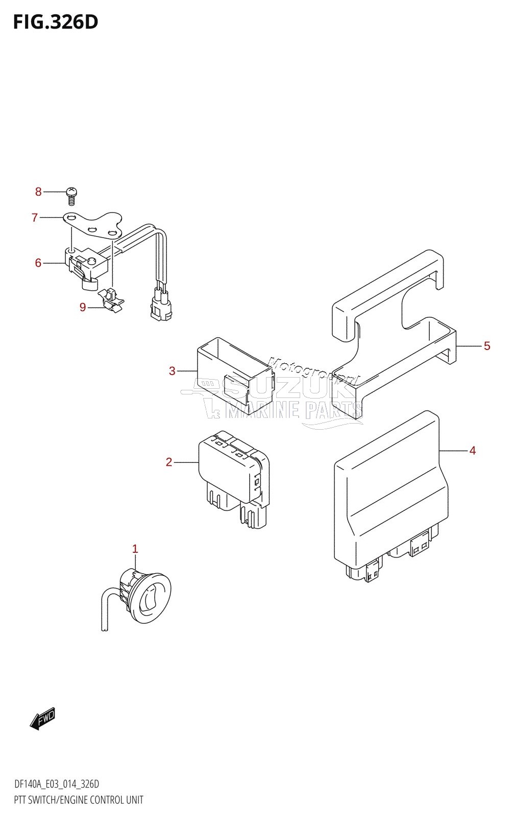 PTT SWITCH /​ ENGINE CONTROL UNIT (DF140AT:E03)