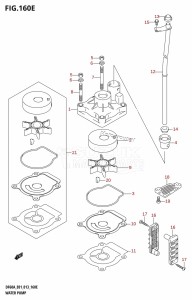 DF60A From 06002F-310001 (E01 E40)  2013 drawing WATER PUMP (DF50A:E01)