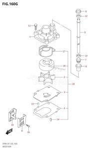 DF75A From 07501F-340001 (E03)  2023 drawing WATER PUMP (DF80A:E40)