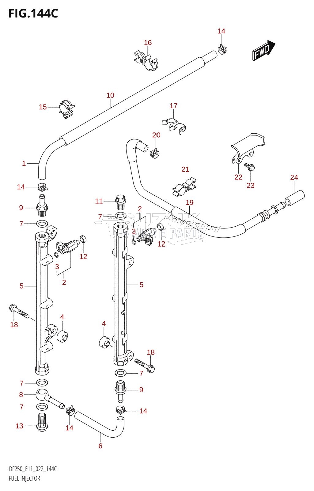 FUEL INJECTOR (E03:DF250ST)