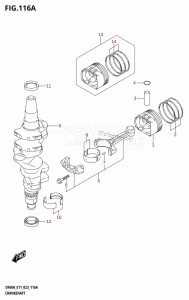 DF60A From 06002F-140001 (E01 E40 E11)  2021 drawing CRANKSHAFT