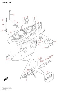 DF150 From 15002Z-910001 (E40)  2019 drawing GEAR CASE (DF150WZ)