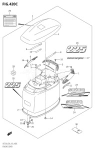 25003Z-310001 (2013) 250hp E03-USA (DF250Z) DF250Z drawing ENGINE COVER (DF225T:E03)