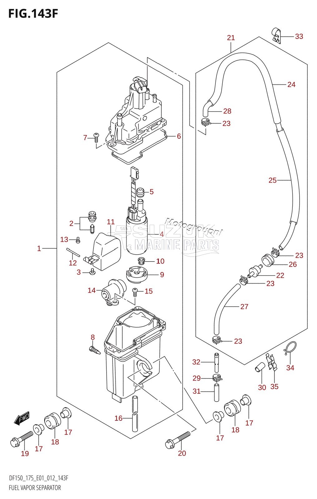 FUEL VAPOR SEPARATOR (DF175T:E40)