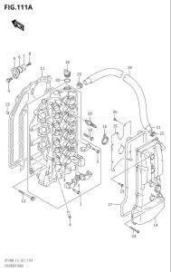 11503F-140001 (2021) 115hp E11 E40-Gen. Export 1-and 2 (DF115AT) DF115A drawing CYLINDER HEAD