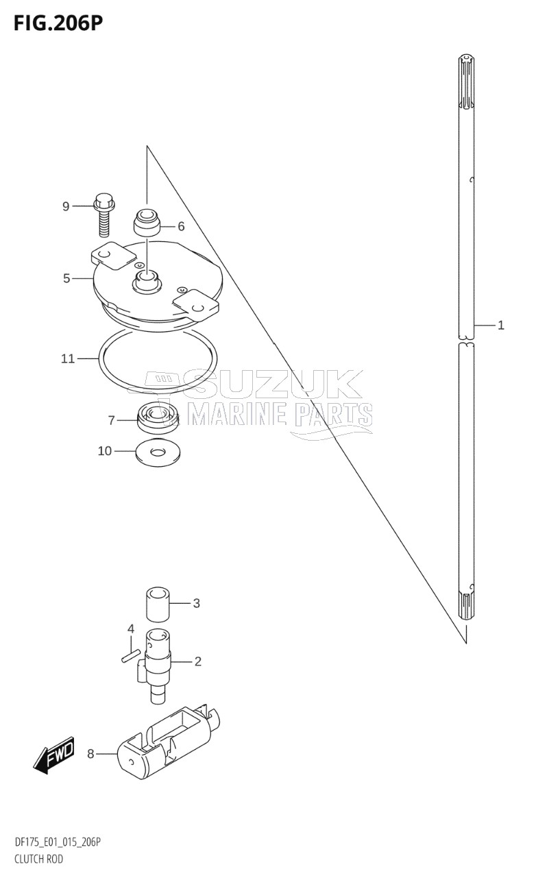 CLUTCH ROD (DF175Z:E40)