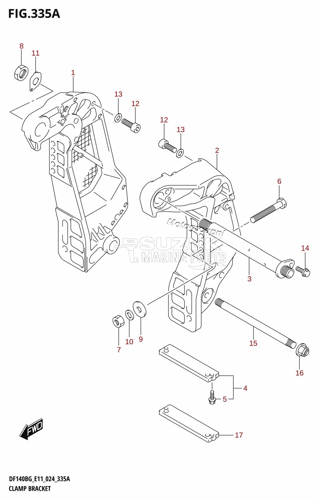 CLAMP BRACKET ((DF115BG,DF115BZG):E11)