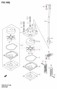 DF40A From 04003F-310001 (E01)  2013 drawing WATER PUMP (DF60AQH:E01)