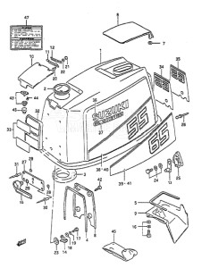 Outboard DT 65 drawing Engine Cover (1989 to 1994)