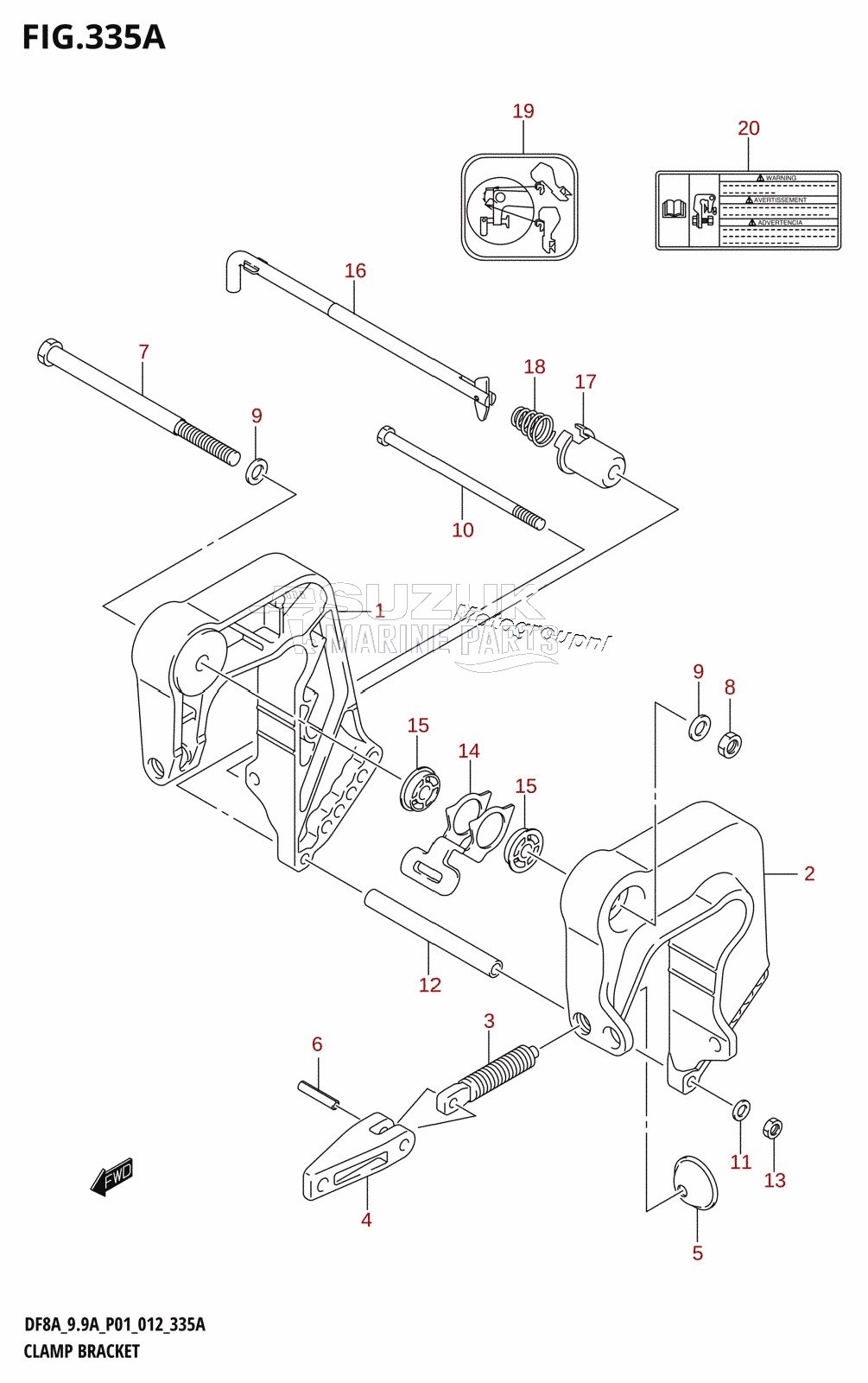 CLAMP BRACKET (DF8A:P01)