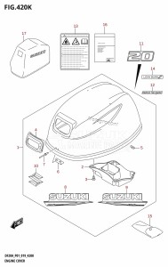 DF20A From 02002F-240001 (E01 E40)  2022 drawing ENGINE COVER (DF20A:P01,DF20AR)