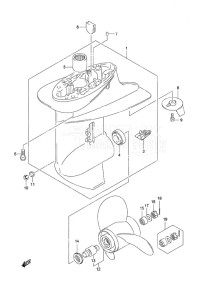 DF 25 V-Twin drawing Gear Case