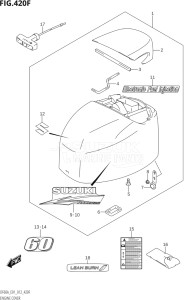 04003F-210001 (2012) 40hp E01-Gen. Export 1 (DF40AQH  DF40AT) DF40A drawing ENGINE COVER (DF60A:E01)