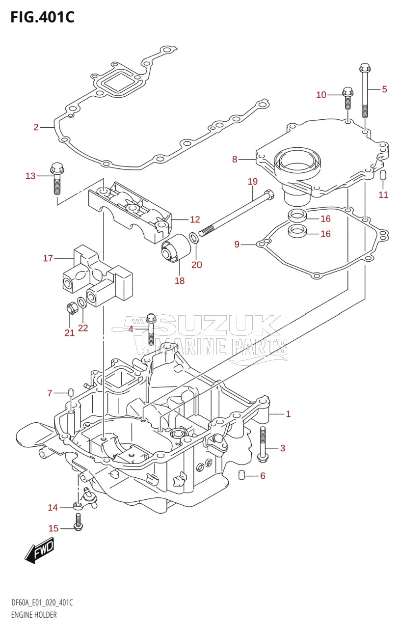 ENGINE HOLDER (DF50AVTH,DF60AVT,DF60AVTH)