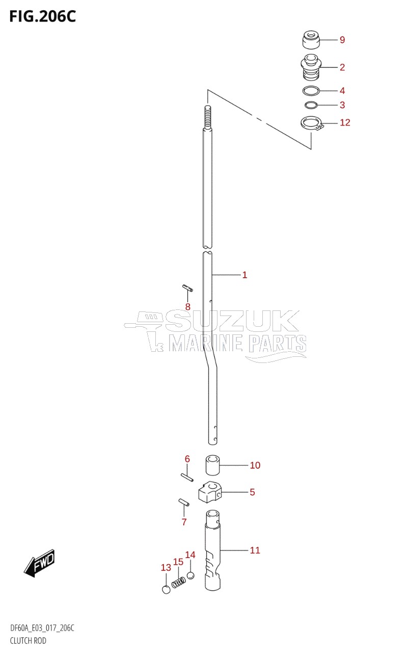 CLUTCH ROD (DF60A:E03)