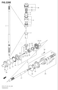 15002Z-210001 (2012) 150hp E01 E40-Gen. Export 1 - Costa Rica (DF150Z) DF150Z drawing TRANSMISSION (DF175T:E01)