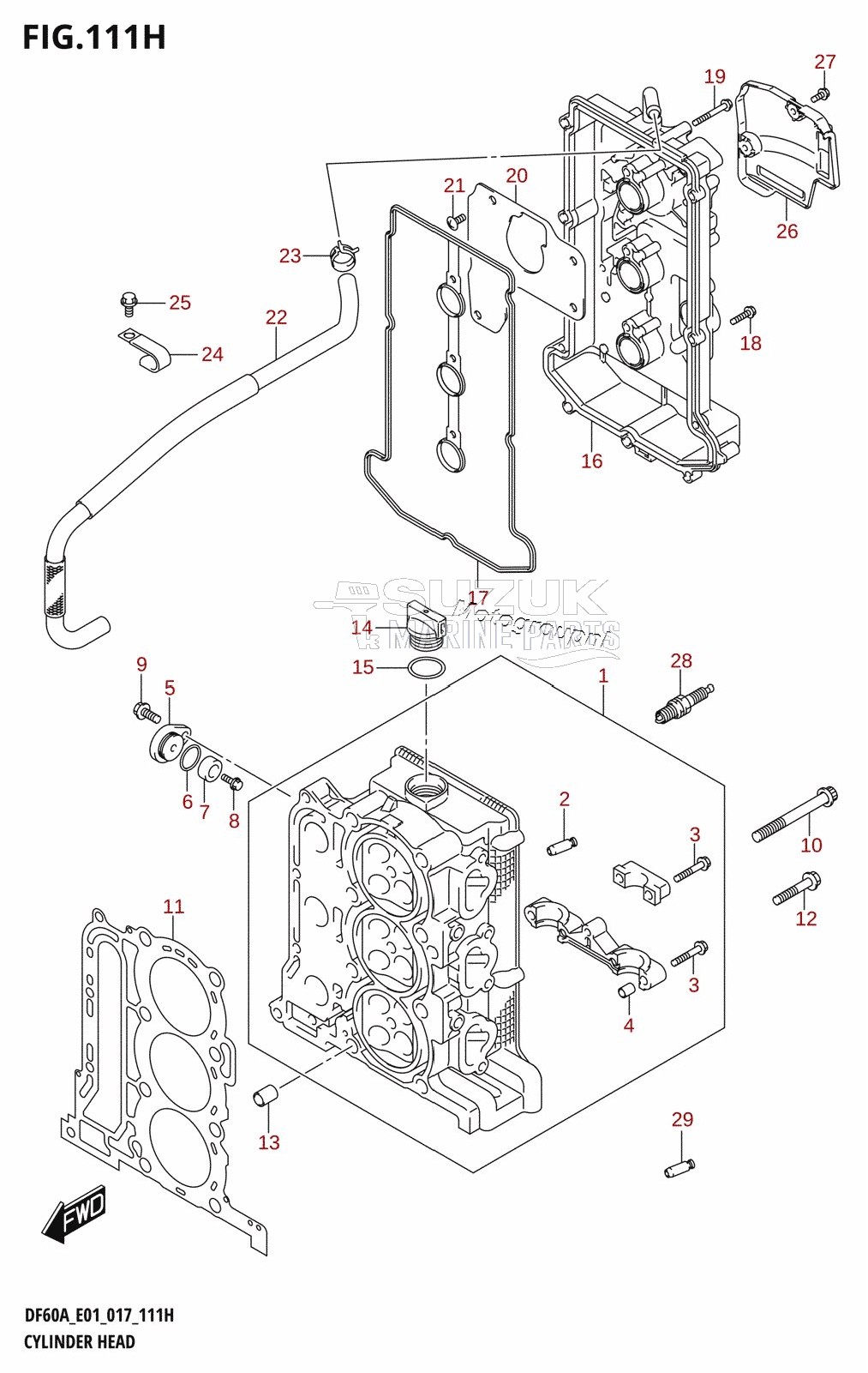 CYLINDER HEAD (DF60A:E40)