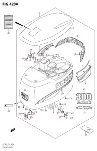 DF300Z From 30001Z-980001 (E03)  2009 drawing ENGINE COVER (K7,K8,K9)