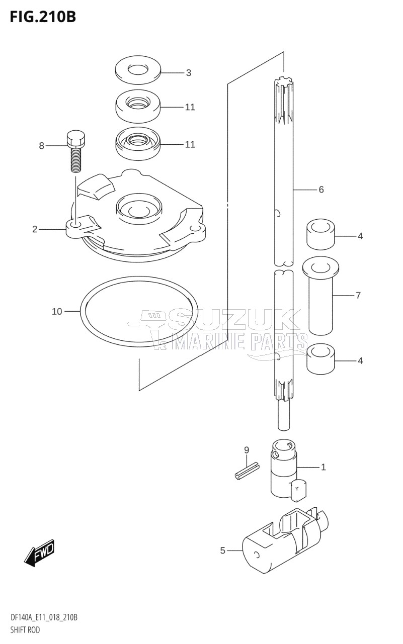 SHIFT ROD (DF115AZ,DF140AZ)