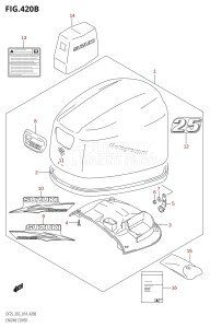 DF25 From 02503F-410001 (E03)  2014 drawing ENGINE COVER (DF25R:E03)