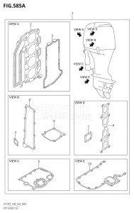 14001F-371001 (2003) 140hp E03-USA (DF140TK3) DF140 drawing OPT:GASKET SET