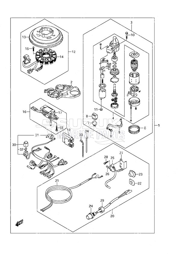 Starting Motor w/Manual Starter