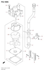 DF115Z From 11502Z-210001 (E01 E40)  2012 drawing WATER PUMP (DF100T:E01)