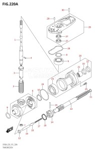 05003F-510001 (2005) 50hp E03-USA (DF50A) DF50A drawing TRANSMISSION (DF40A:E03)