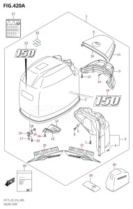 DF175ZG From 17502Z-610001 (E01 E40)  2016 drawing ENGINE COVER (DF150T:E01,DF150Z:E01)