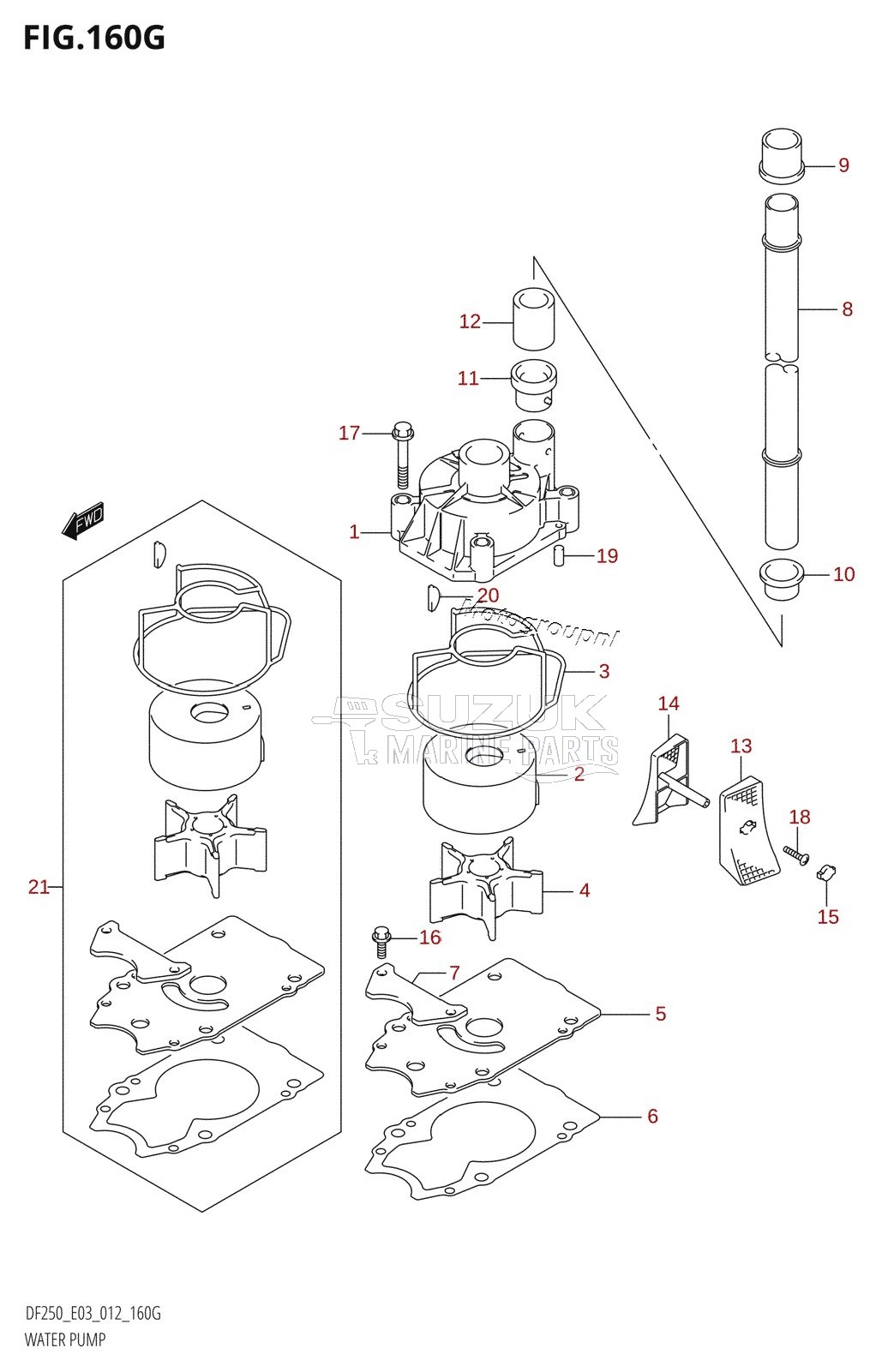 WATER PUMP (DF250ST:E03)