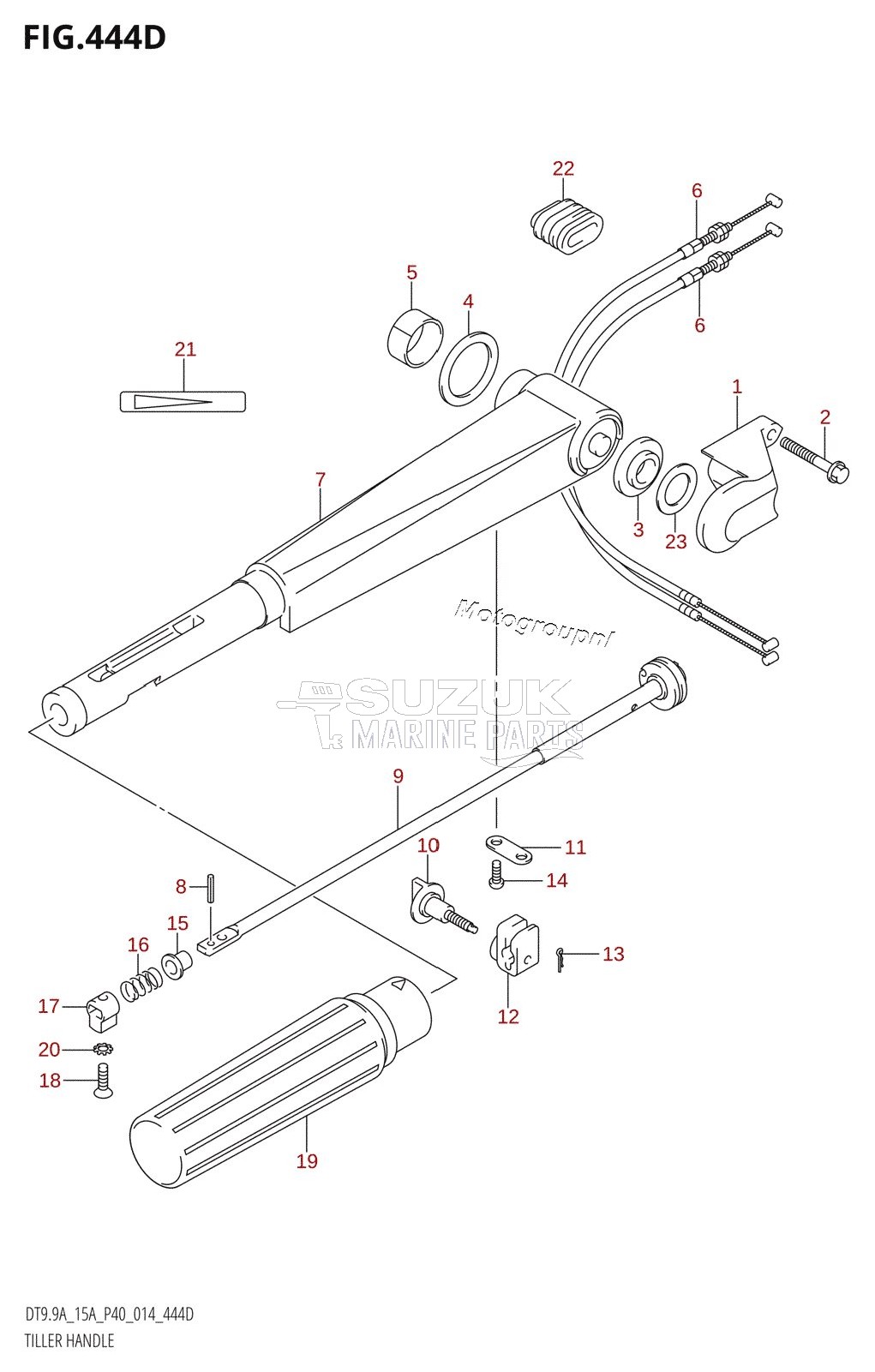 TILLER HANDLE (DT15A:P40)