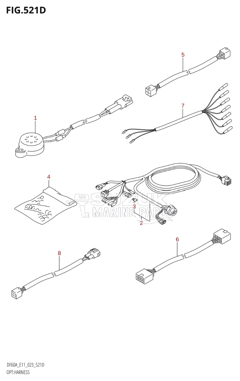 OPT:HARNESS ((DF40AQH,DF40ATH,DF50ATH,DF60AQH,DF60ATH,DF50AVTH,DF60AVTH):(020,021))