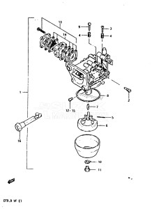 DT9.9 From 00993-406191-412879 ()  1984 drawing CARBURETOR