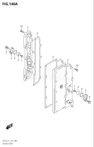 25003F-140001 (2021) 250hp E11 E40-Gen. Export 1-and 2 (DF250T) DF250 drawing EXHAUST COVER