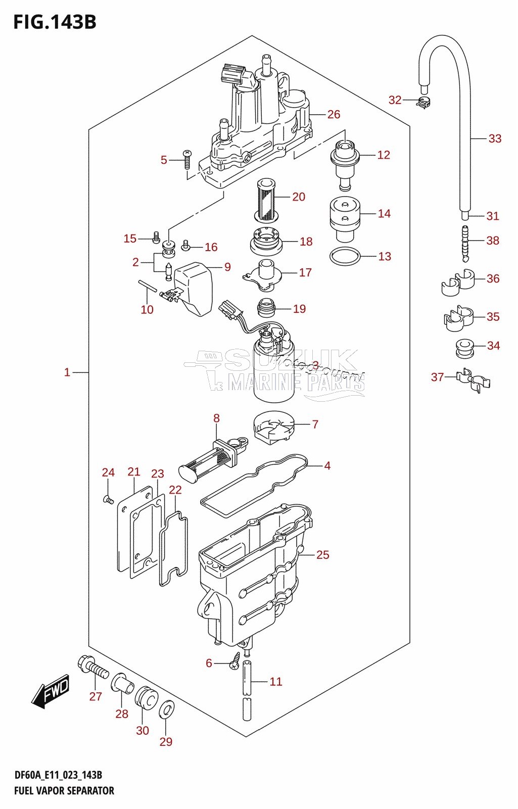 FUEL VAPOR SEPARATOR ((020,021,022):E40)