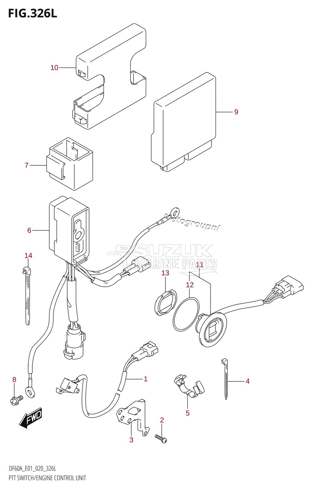 PTT SWITCH /​ ENGINE CONTROL UNIT (DF40ASVT)