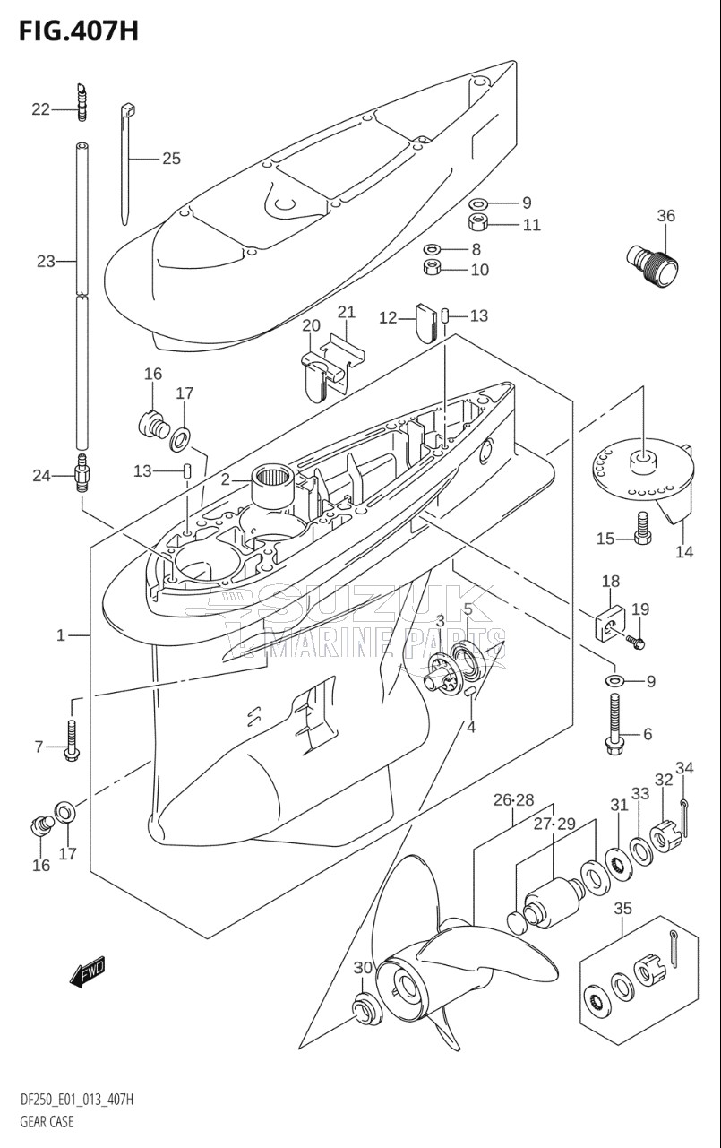 GEAR CASE (DF225Z:E40)