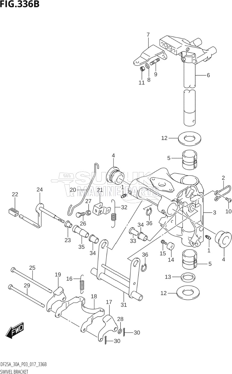 SWIVEL BRACKET (DF25AR:P03)