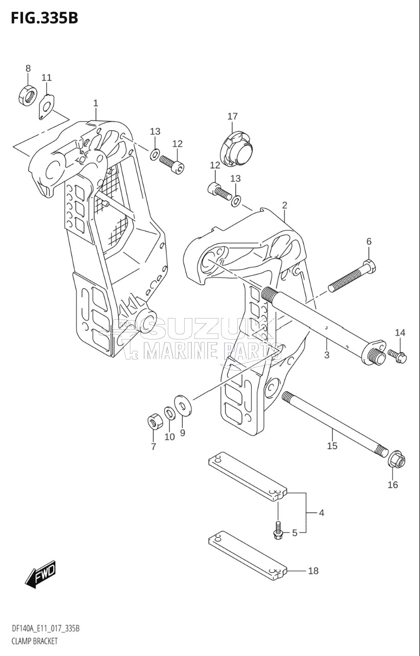 CLAMP BRACKET (DF115AT:E11)