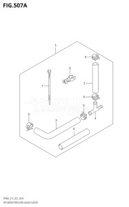 07003F-240001 (2022) 70hp E11 E40-Gen. Export 1-and 2 (DF70AT  DF70ATH  DF70ATH) DF70A drawing OPT:WATER PRESSURE GAUGE SUB KIT