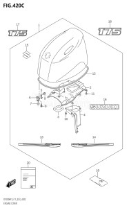 20003P-040001 (2020) 200hp E01 E03 E40-Gen. Export 1 - USA (DF200AP  DF200AP) DF200AP drawing ENGINE COVER (DF175AP:020)