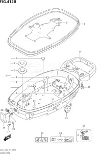 00602F-510001 (2005) 6hp P03-U.S.A (DF6) DF6 drawing LOWER COVER (DF6:P03)