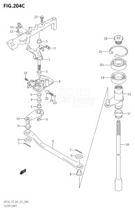 17502F-210001 (2012) 175hp E01 E40-Gen. Export 1 - Costa Rica (DF175T) DF175T drawing CLUTCH SHAFT (DF150Z:E01)