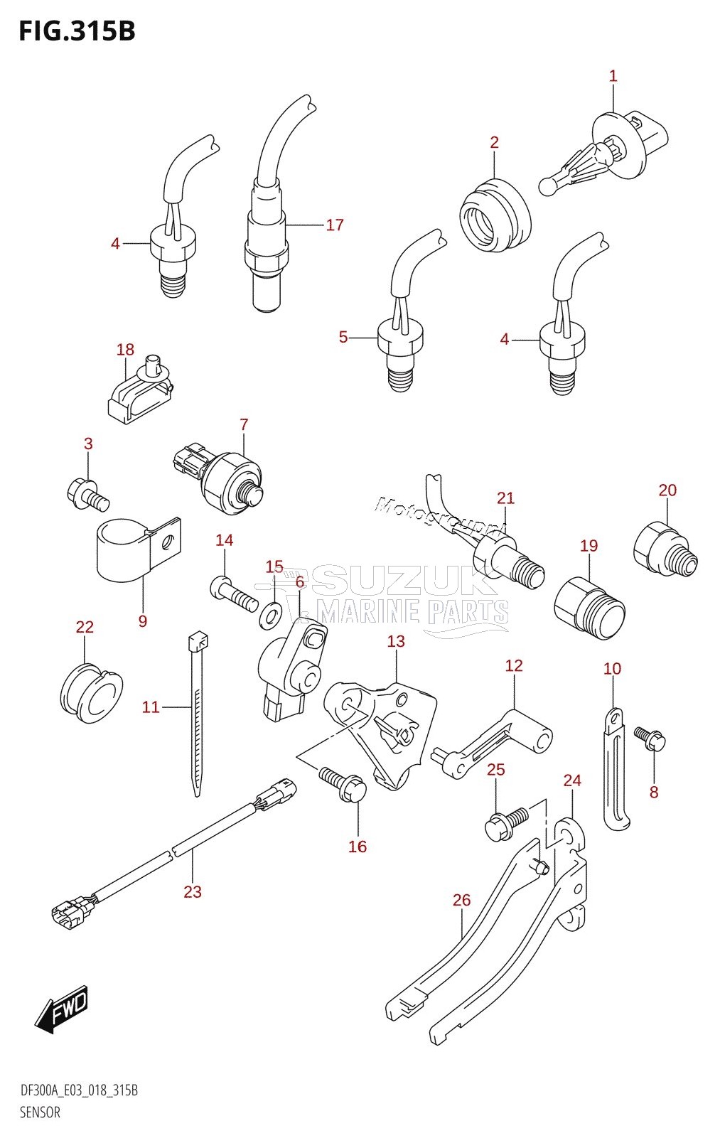 SENSOR (L-TRANSOM)