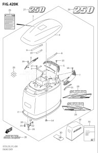 20002F-510001 (2005) 200hp E03-USA (DF200T  DF200Z) DF200 drawing ENGINE COVER (DF250T:E03)